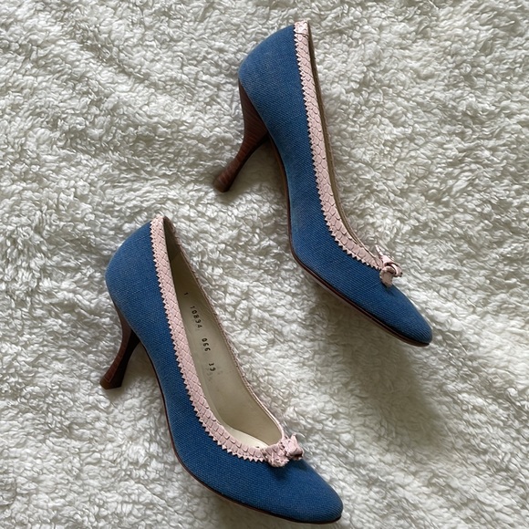 Jaime Mascaro Linone Jeans Serp Ros in Denim/Pink Size-EU 39/USA 8 NWT - Picture 5 of 14